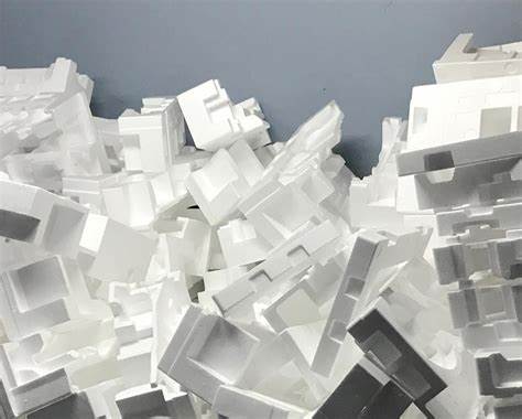 Packing foam waste