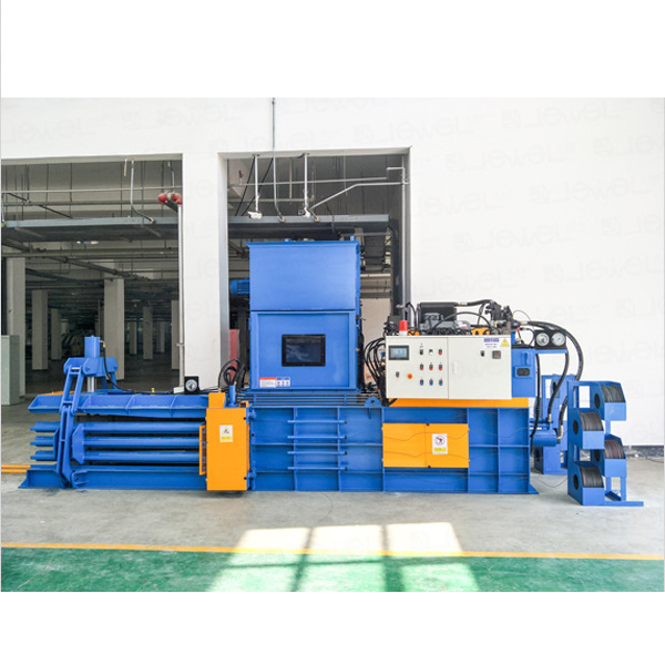 Package waste baling press