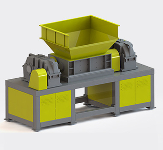 Two Shaft Shredder Waste Rubber Recycling Machine