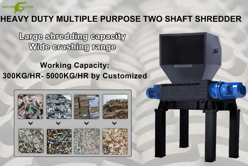 E-Waste Shredding Test by SUPU SPT400 Industrial Two Shaft Shredder