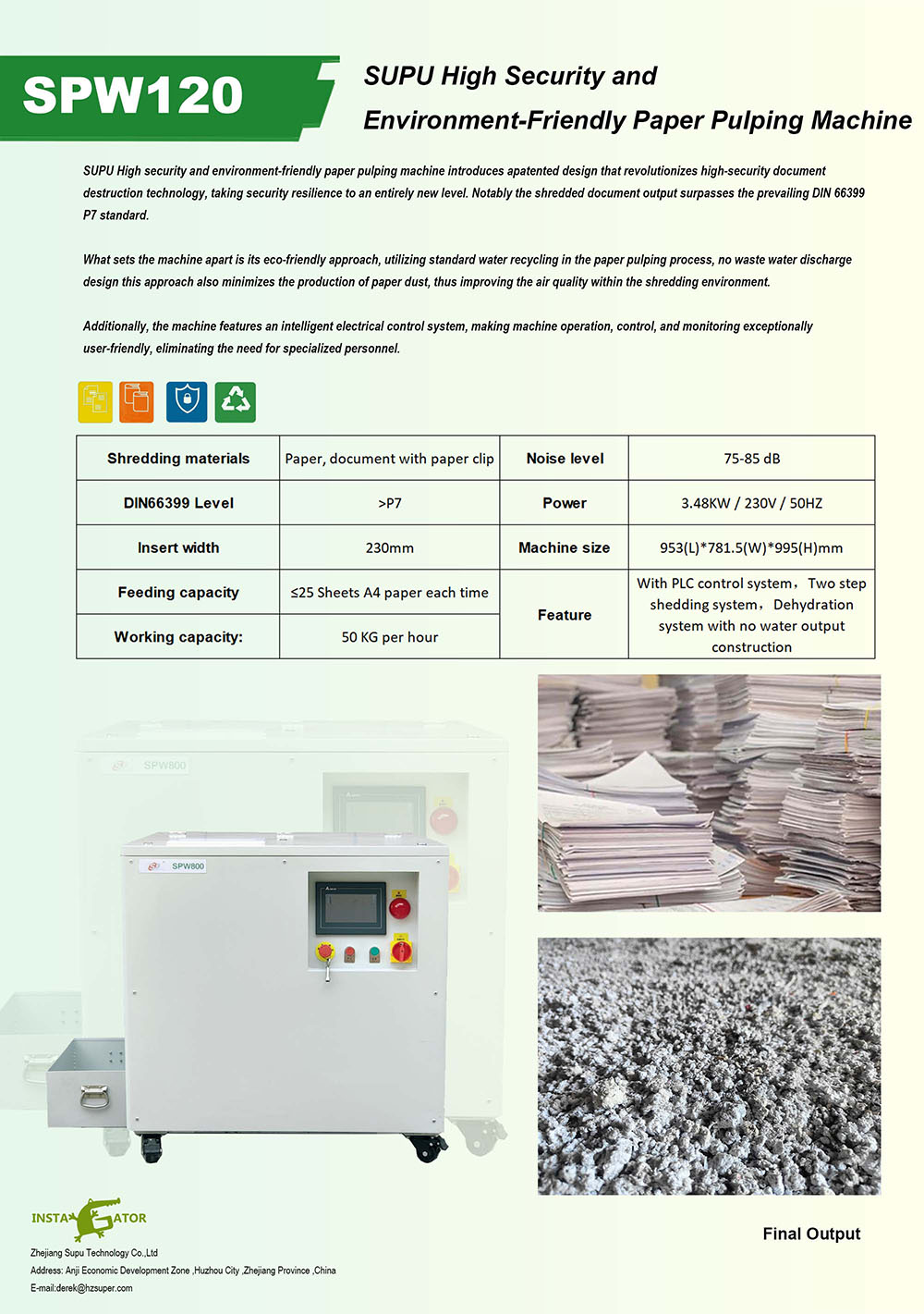 Pulp Machines with High Environmental protection Performance and Waste Paper Processing Machines Certified by CE