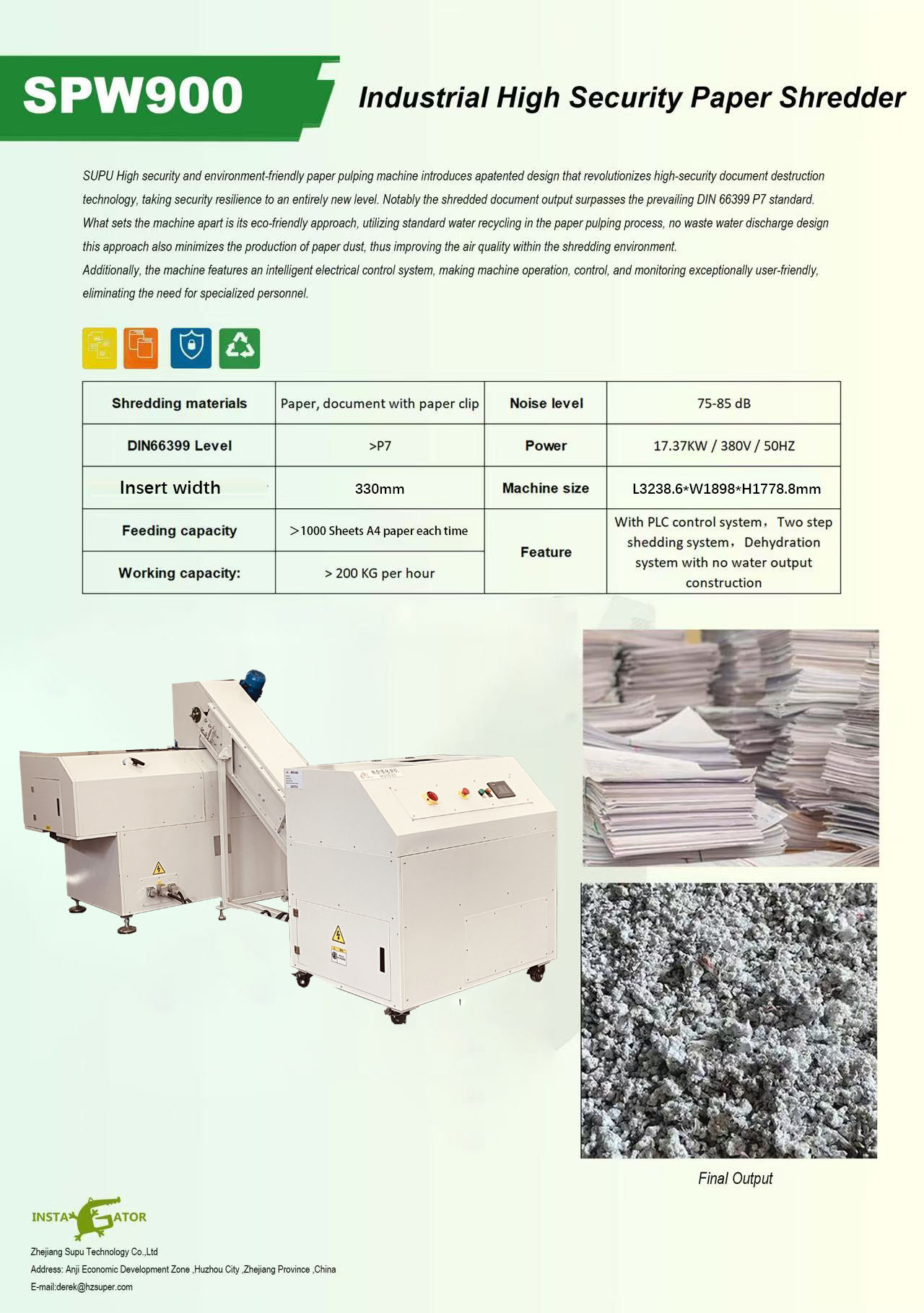 High-safety Heavy-duty Plastic Pulping Machine, Equipped with a One-button Start-stop Control System