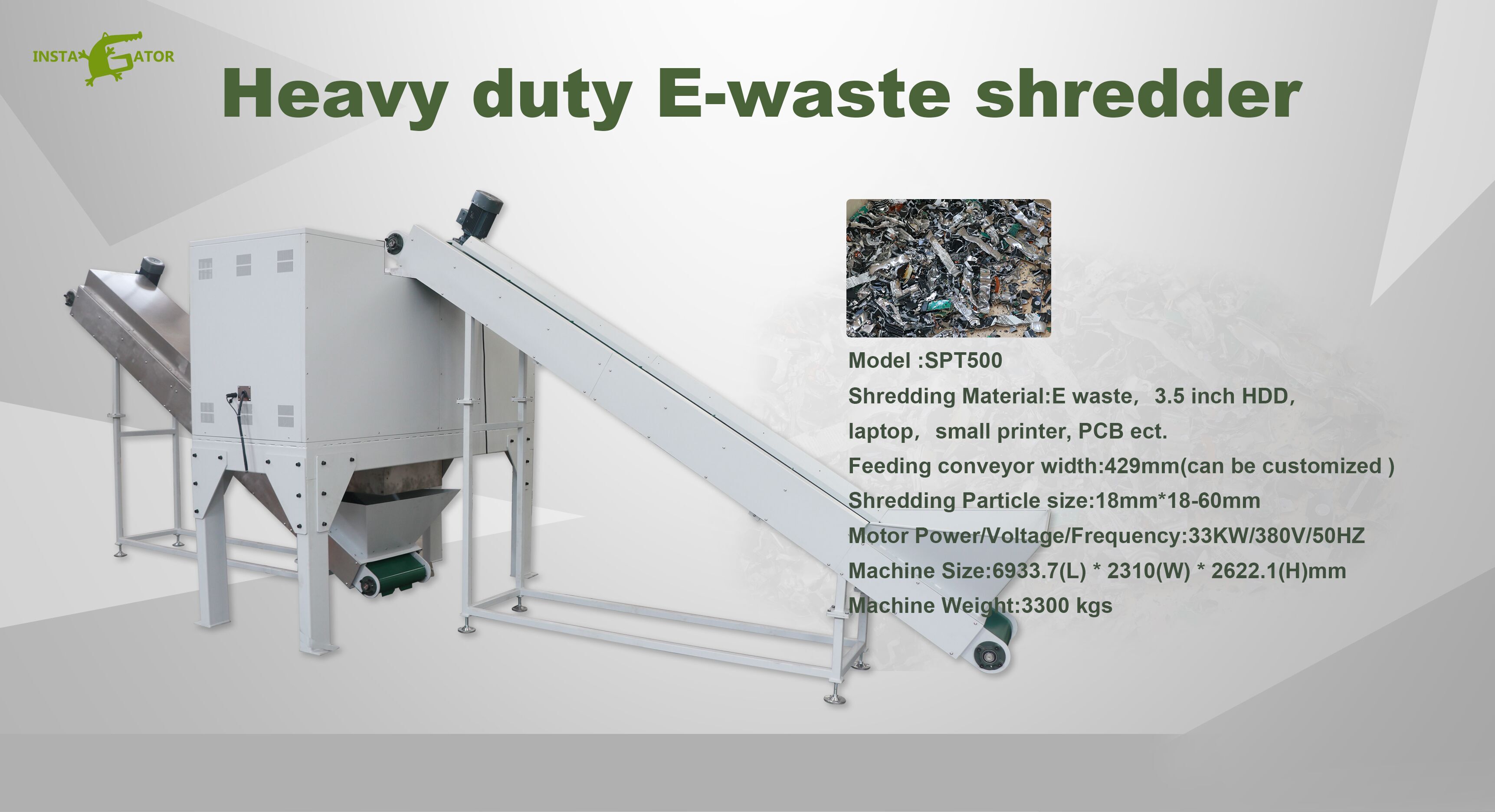 High-security Dual-axis Shredder, Confidential Chip, Notebook Computer, Desktop Computer, Circuit Board shredder