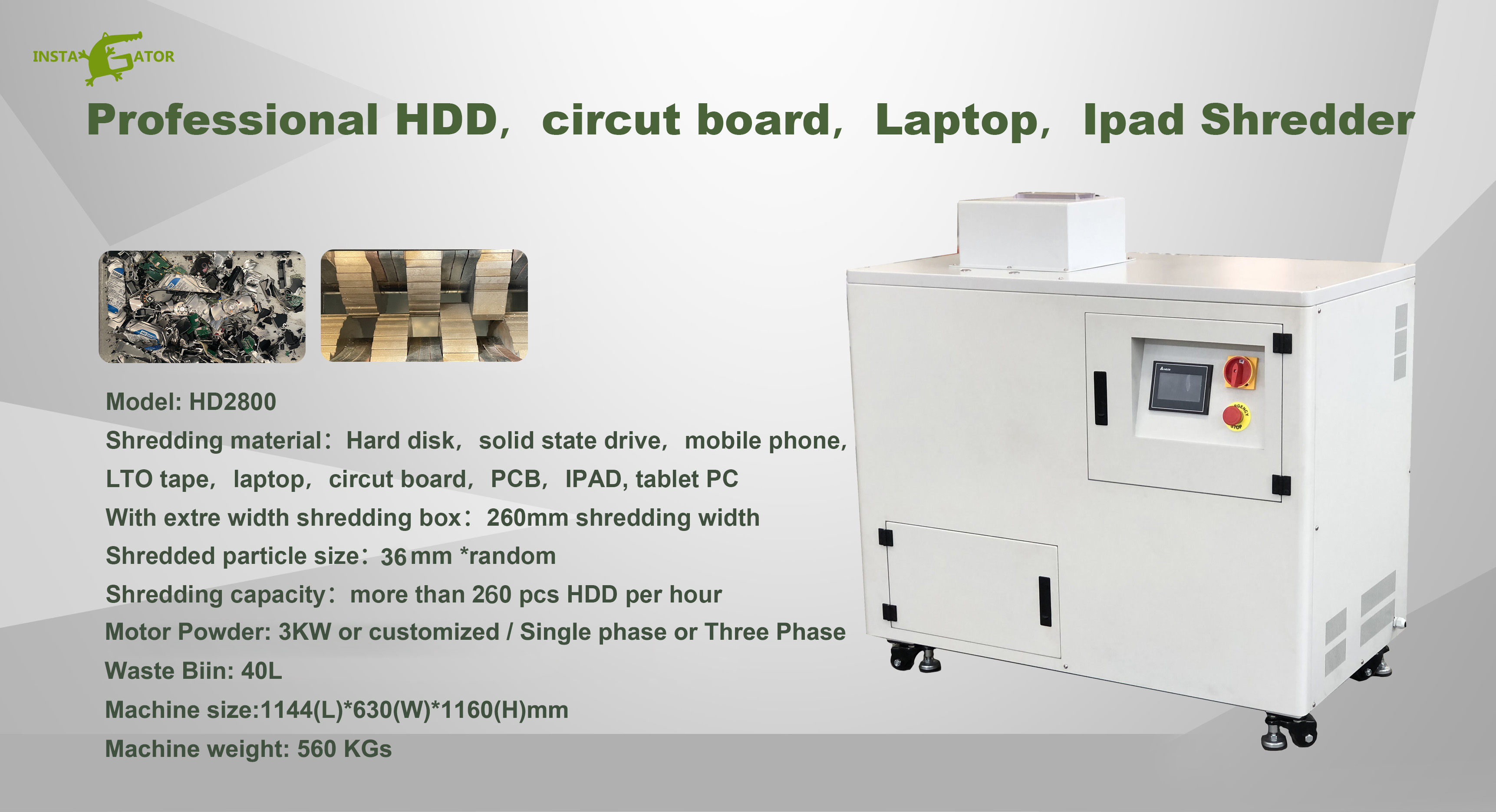 High-Security Device Crusher for IPads, Tablets, Hard Drives & Floppy Disks, Multi-Scenario Applicable