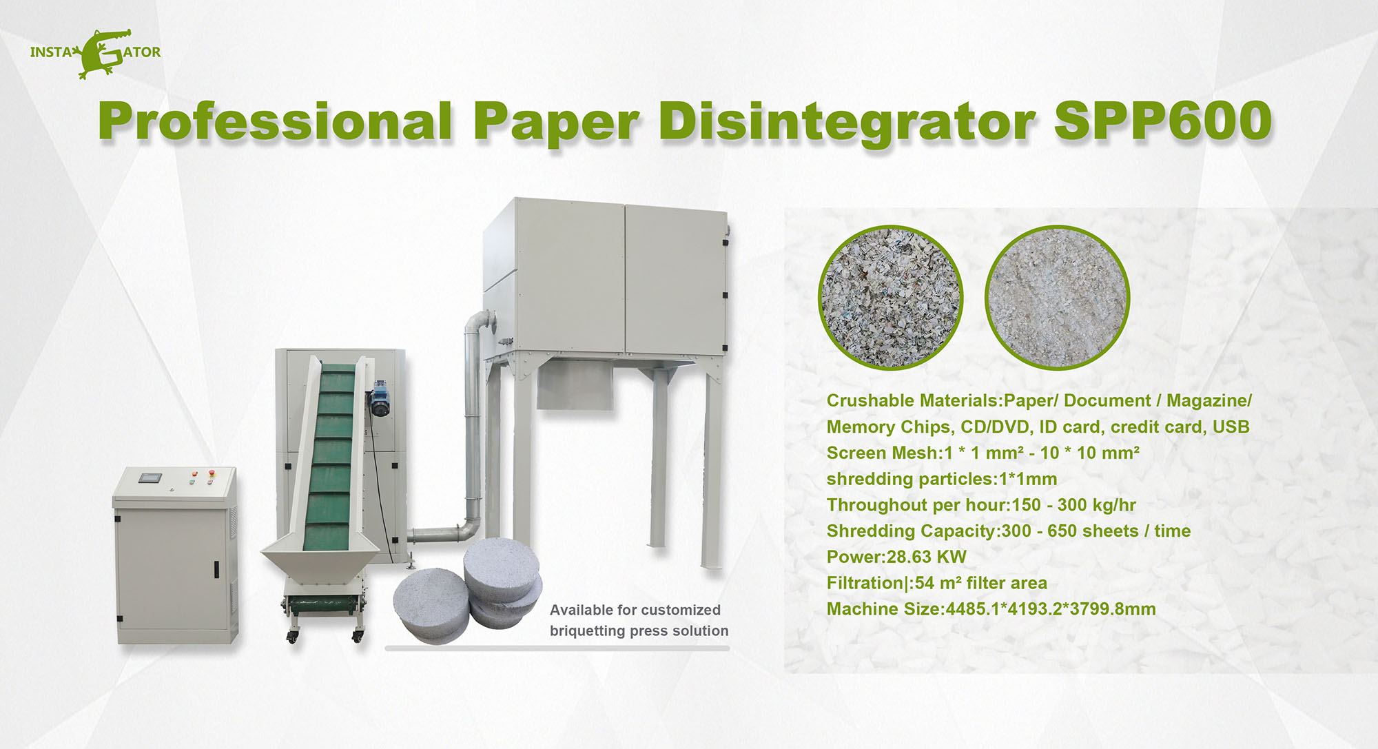 Heavy-duty Single-shaft Shredder, High-safety Dual-unit Crushing System, Suitable for Paper, CDS, DVDS and PCBS