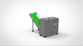 E-waste destruction hard drive hard disk and SSD combo shredder with conveyor