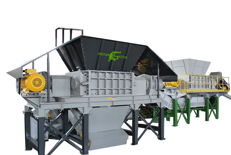 Industrial tire waste solution tyre crushing machine plastic rubber recycling shredder